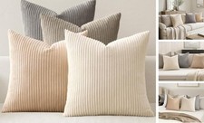 Boho Farmhouse Neutral Throw Pillow Covers 18x18 18" x 18" Pack of 4 Cream