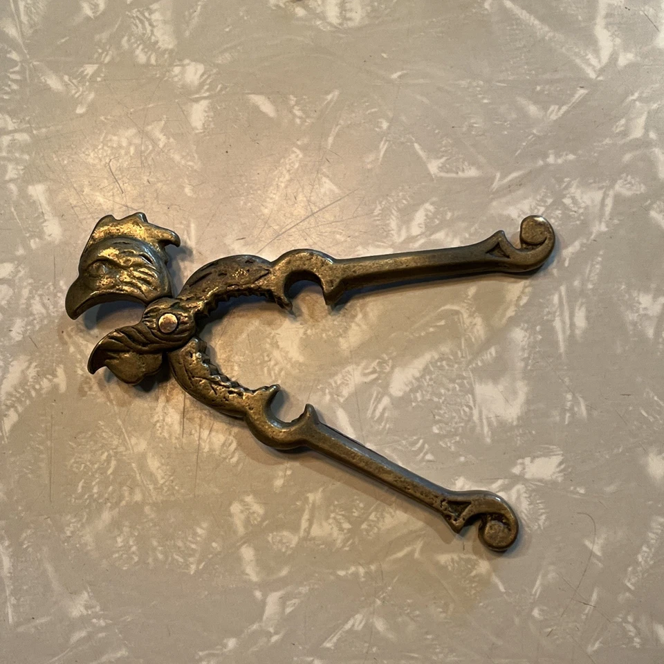 Винтажный твердый латунный петух щелкунчик BB41 - Изображение 4 из 4