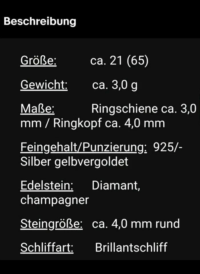 DIAMANT Ring Gr.21 (Ca..66) 925/- SILBER Brilliantschliff - Bild 4 von 4
