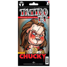 Tinsley Transfers Seed of Chucky Chucky Wanna Play Temporary Tattoo