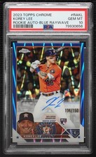 2023 Chrome Rookie Blue RayWave Refractor /150 Korey Lee PSA 10 GEM MT Auto 06bg