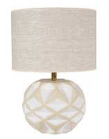 Tischleuchte Iris DH 25X36 Cm Beige Tischlampe Klemmleuchte