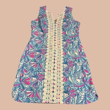 Lilly Pulitzer x Target Dress Womens Size 10 Blue Pink Floral Lace Anniversary