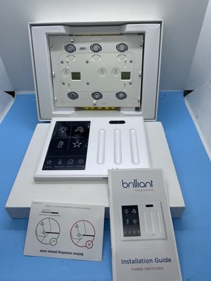 (Open Box) Brilliant F3, 3-Switch Panel Smart Home