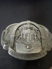 RARE VINTAGE     SOUTHERN PACIFIC LINES BELT BUCKLE TRAIN/RAILROAD/FREIGHTS