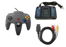 N64 Parts Bundle Controller Power Adapter And AV Cable By Mars Devices 7Z