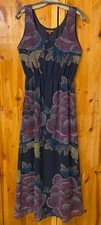 WOMEN'S BLACK FLORAL PRINT MAXI DRESS BY HIVE & HONEY SIZE MEDIUM