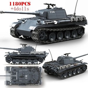 1180pcs WW2 Panther Tank Military Vehicle Building Blocks Toy Bricks Model Set