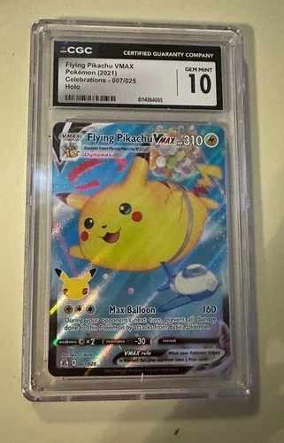 2021 Pokemon Celebrations 007/025 Flying Pikachu VMAX CGC 10 Gem Mint