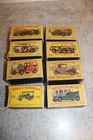 VINTAGE LESNEY MATCHBOX LOT OF 8 MODELS OF YESTERYEAR WITH ORIGINAL BOXES