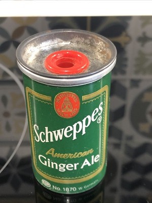 Vintage Schweppes Ginger Ale Dose Bleistiftspitzer Breweriana Sammlerstück 