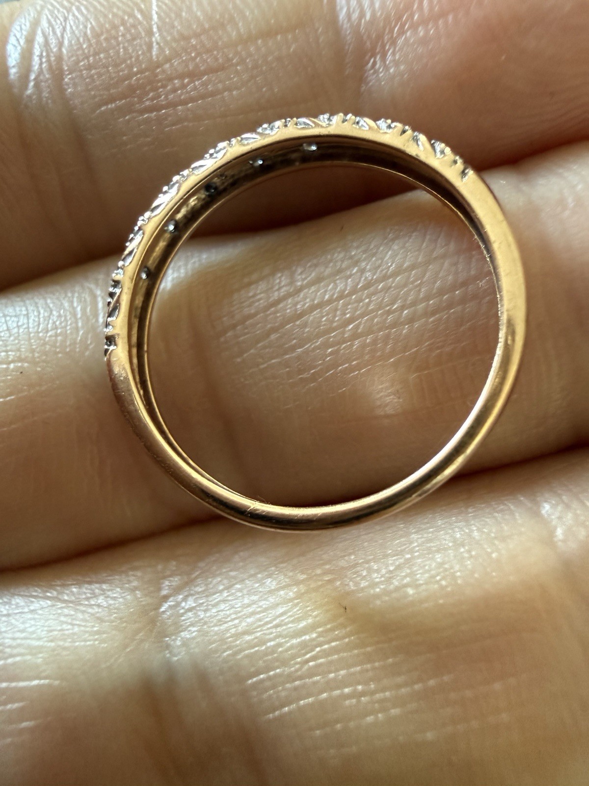 1.15g Solid 10k Rose Gold Stackable Sculpted Cabl… - image 14