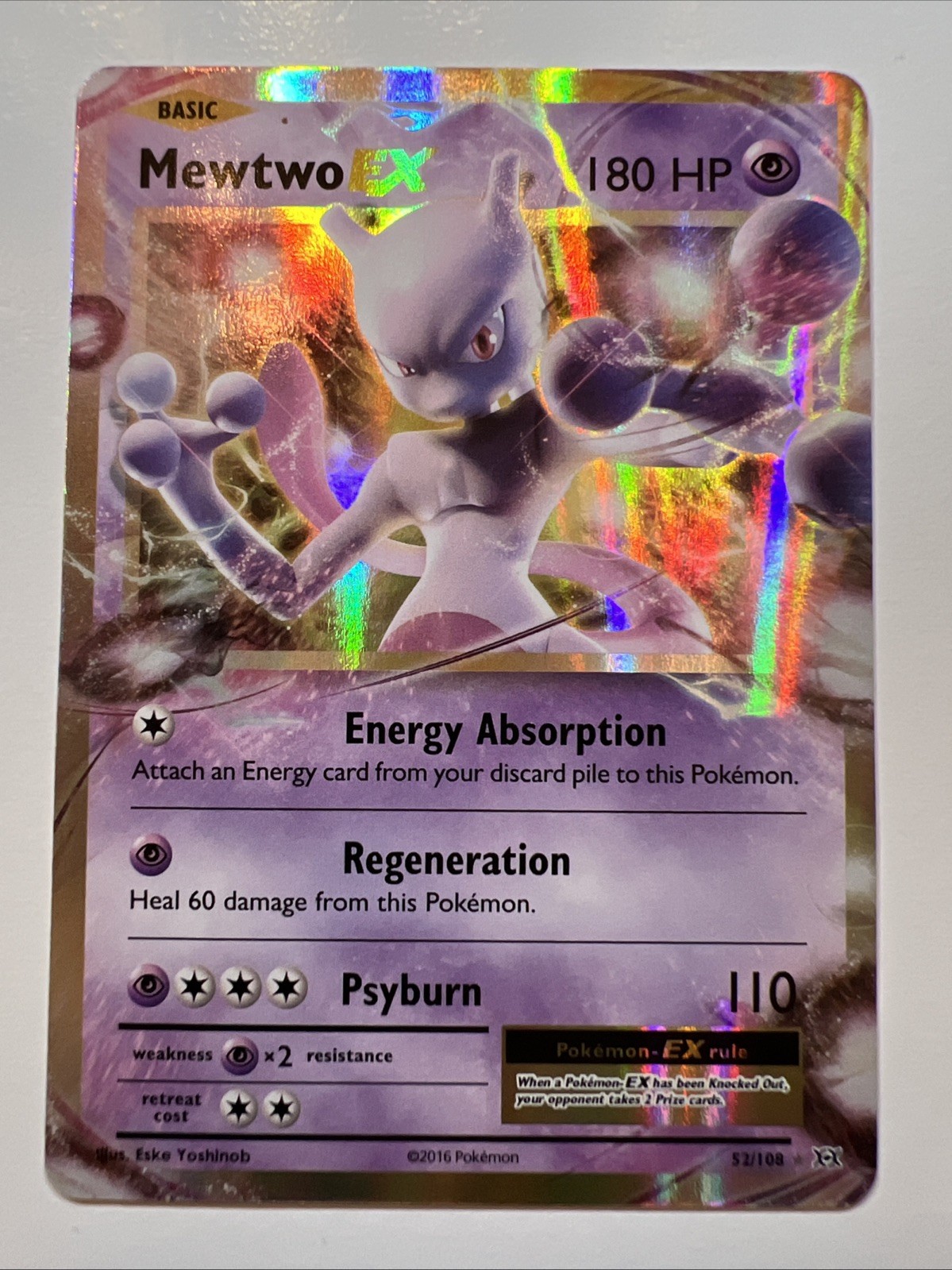 Mewtwo EX 52/108 Evolutions Holo
