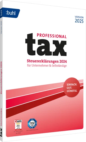 BUHL tax 2025 Professional Jahr 2024 3 User / 1 PC Vollversion Download Lizenz - Bild 1 von 6