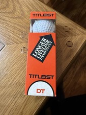 Vintage Sleeve Of 3 Never Used Titleist DT Acushnet Golf Balls With Packaging