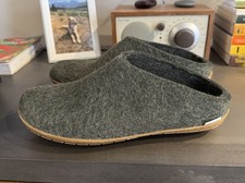 glerups 42 Slippers Wool Slip-On Rubber Sole Men  s Size 9 Women  s Size 11
