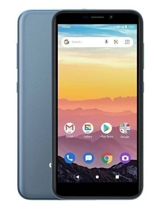 Cricket Wireless Vision 3 Prepaid 4G Smartphone, Steel Blue, 16GB, 5.5" Display
