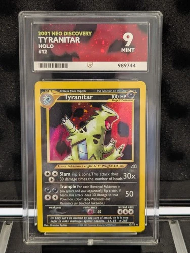 Pokémon Ace 9 Tyranitar Holo Neo Discovery 12/75 Rare - Not PSA