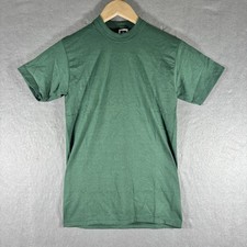 Vintage NOS Russell Athletic Single Stitch Shirt Youth SM 90s Made In USA Green