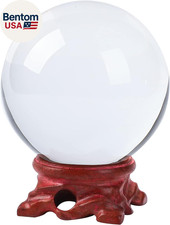 Crystal Ball 60Mm with Wooden Stand and Gift Box for Magic,Lensball Photography,
