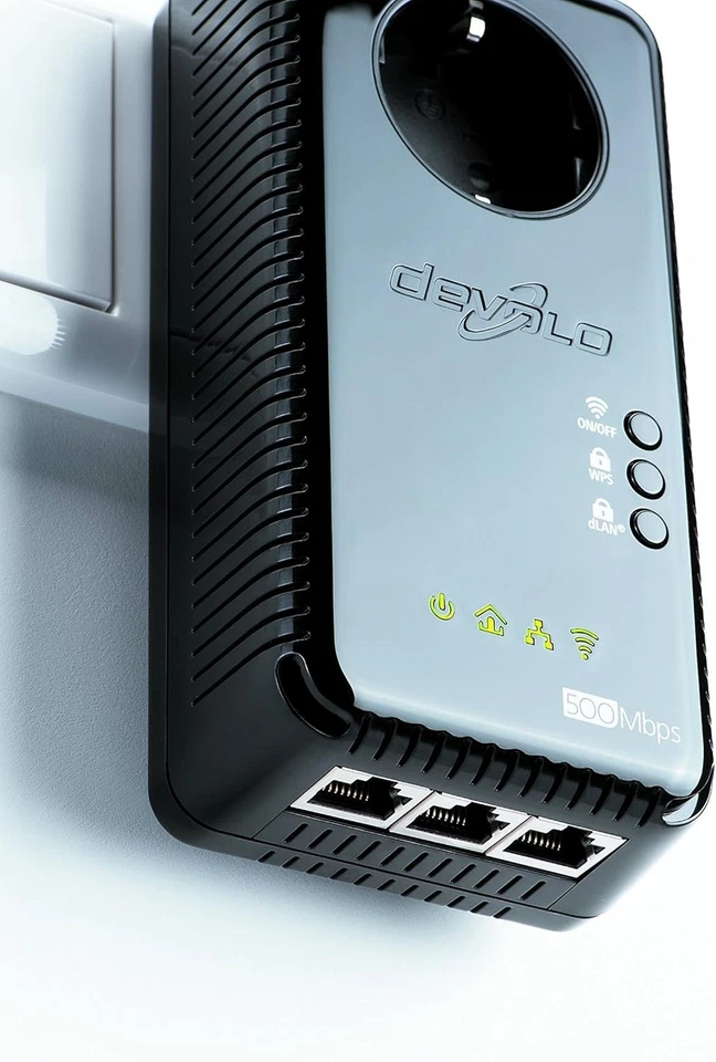 devolo dLAN pro 500 Wireless+ Powerline Adapter Wifi WLAN LAN Netzwerkadapter - Bild 2 von 4