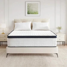 14" Gel Memory Foam Spring Hybrid Mattress Queen Size In A Box -  NEW