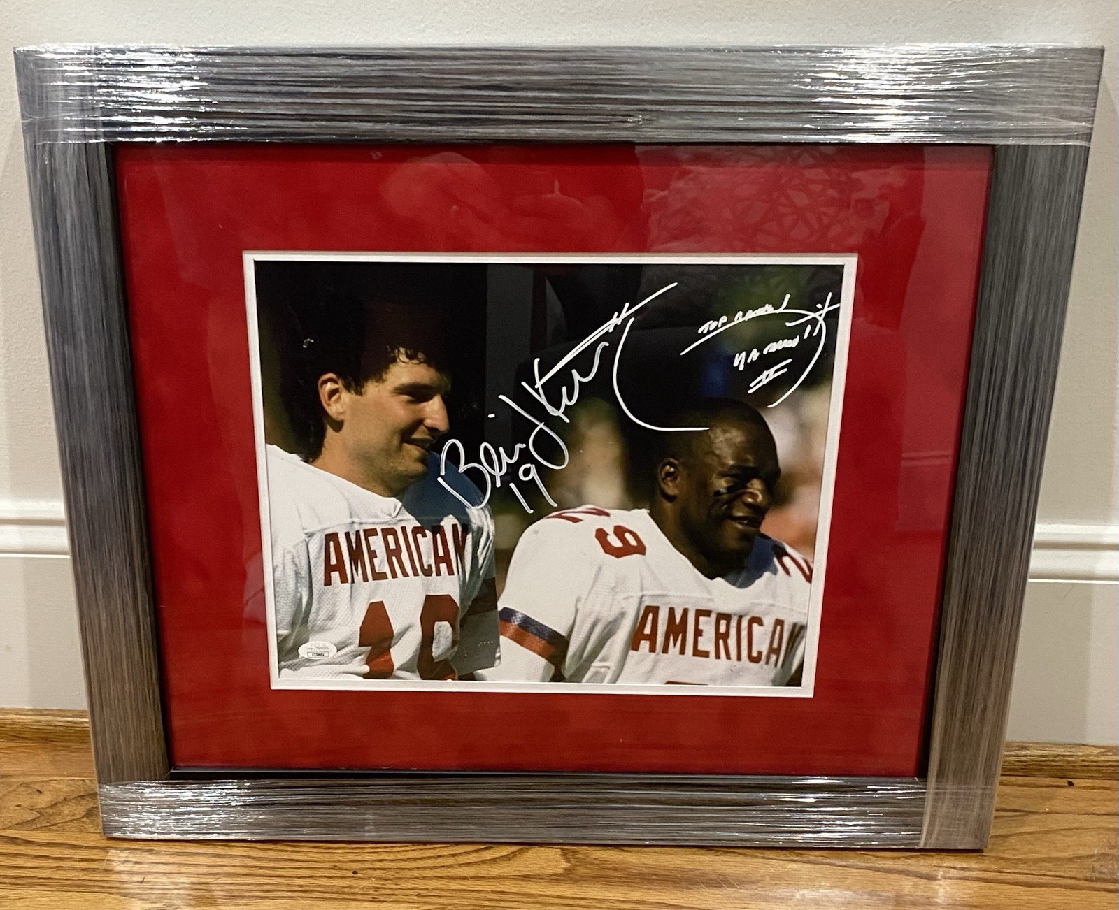 Bernie Kosar Autographed Signed Cleveland Browns /Hanford Dixon Photo-Framed & Matted - JSA Authenticated 