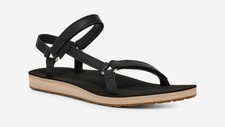 Teva Damen Original Universal Slim Ledersandalen TV.1151031 BLTN Schwarz/Tan