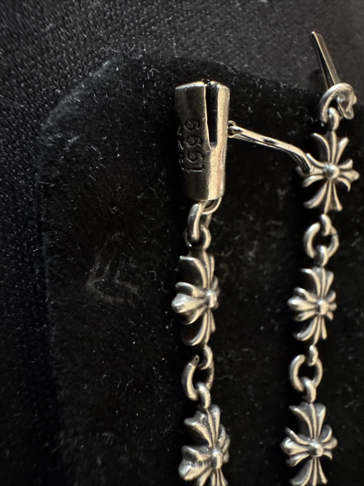 100% Authentic Chrome Hearts Tiny E CH Plus Brace… - image 2