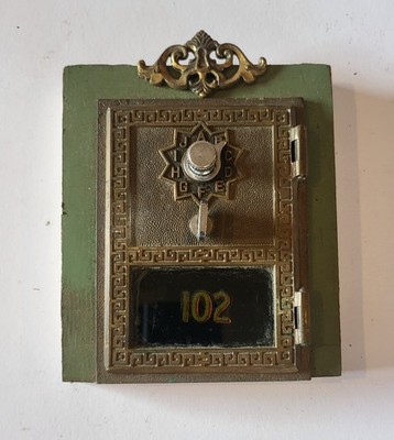 Vintage 50er Jahre CORBIN Post Tresor/Briefkasten Zahlenschlüssel Tür