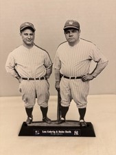 Gehrig And Ruth N. Y. Yankees Hall Of Fame Legends Photo Stand Display. Great.