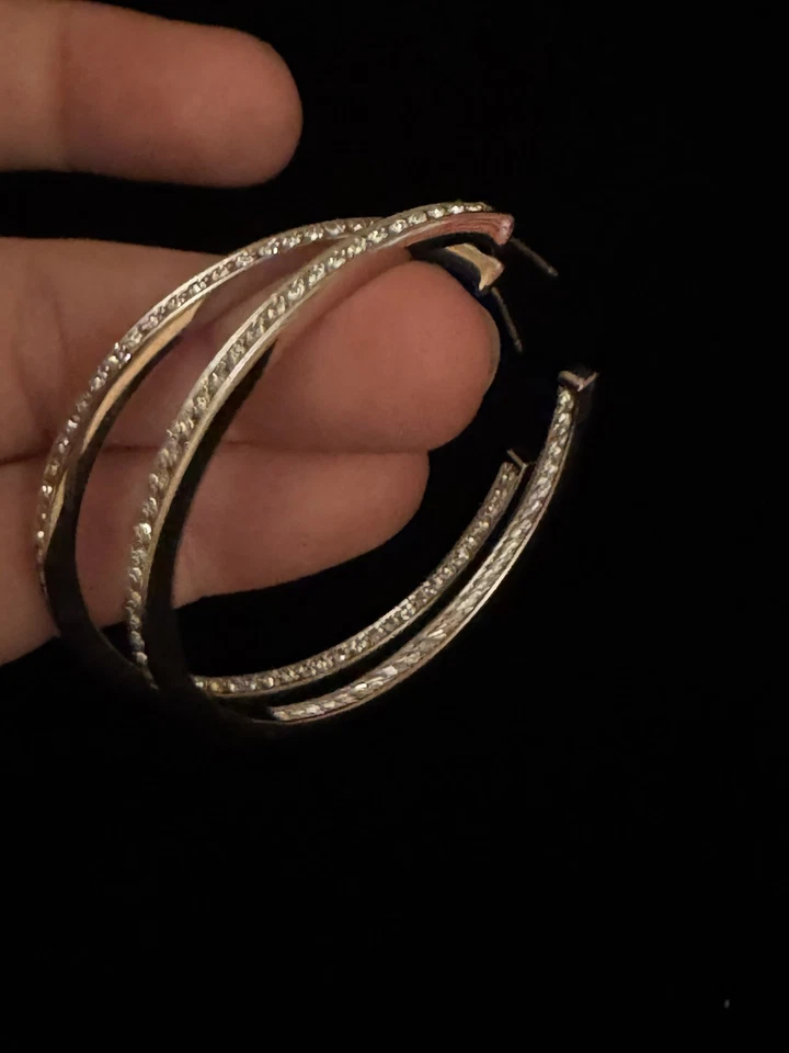 Magnificent Swarovski hoop earrings - Photo 3/4