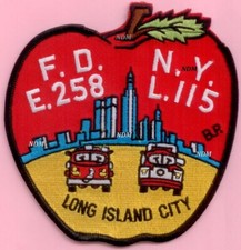 New York City Fire Dept Engine 258 Ladder 115 Patch Apple