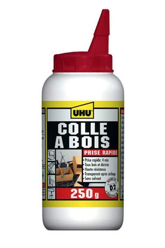 Colle à Bois Express D2 - 250g - Plus Forte Que Le Bois, Résistante à L'humidité