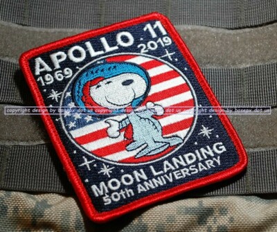 Nasa APOLLO-11 Armstrong Mond Landing 1969-2019 50th-ANNIVERSARY Snoopy PATCH-1