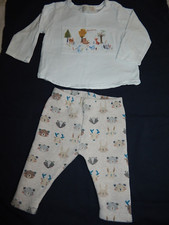 Zara Mini Baby Boy 3-6 Months WOODLAND Animal Shirt and pant set Bundle 2 piece