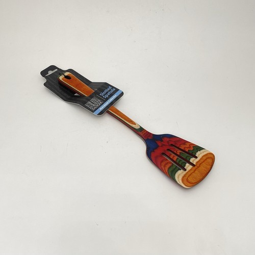 Cuchara y espátula de cocina ranurada de madera de 12,5" de bambú Baltique Marrakech Collection - Imagen 8 de 10