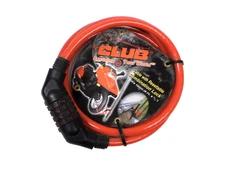The Club 6' Long 3/8" Thick Cable with Re-settable 4 Digit Combination Lock Bike