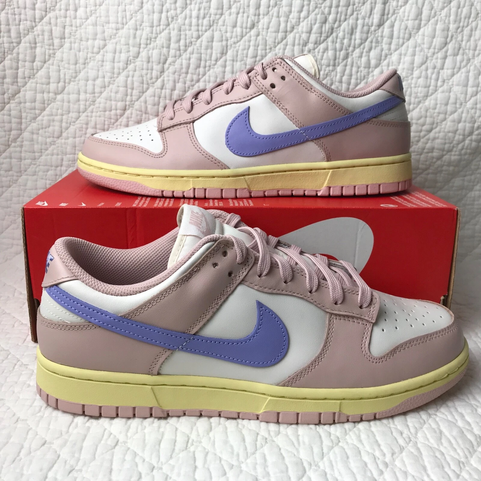 Nike Dunk scarpe basse donna taglia 11 5 rosa Oxford cardo chiaro DD1503 601