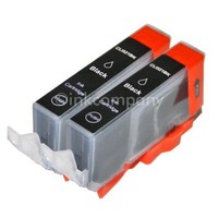 2 Canon Tintenpatronen + Chip CLI-521 Bk Mp 540 Mp 550 Mp 560 Mp 980 Neu