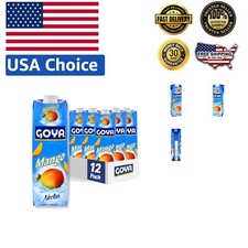 Deliciously Refreshing Mango Nectar - 33.8 Fl Oz Pack of 12, Taste the Caribbean