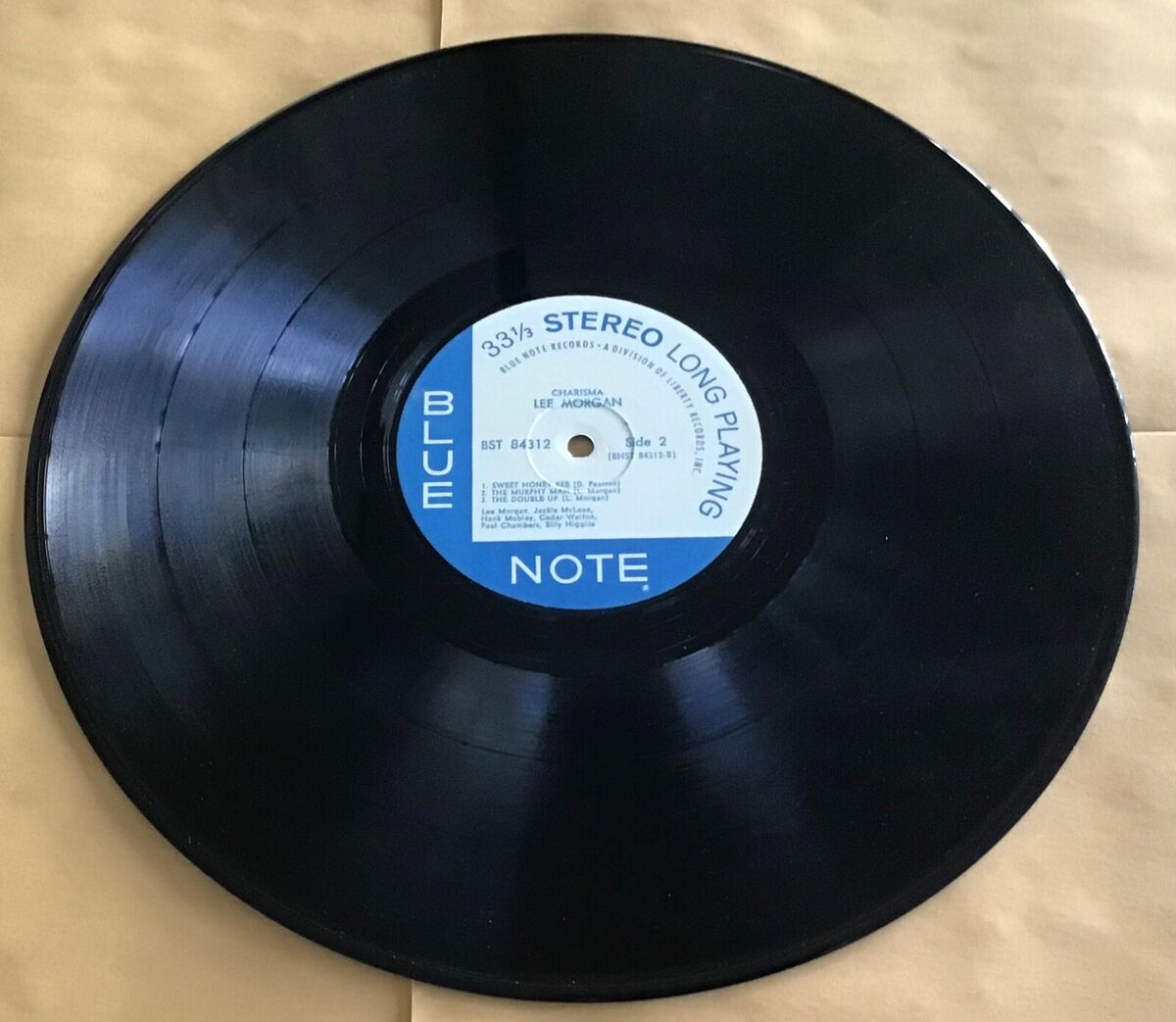 Lee Morgan Charisma Blue Note BST84312 Record Album Label Lee Morgan Charisma Blue Note BST84312 Record Album Label
