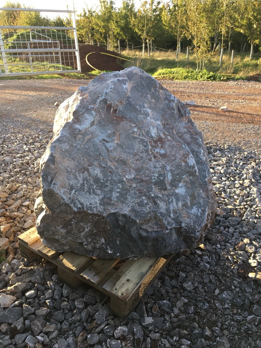 Large Limestone Boulder Rockery Stone Vehicle Bollard eBay