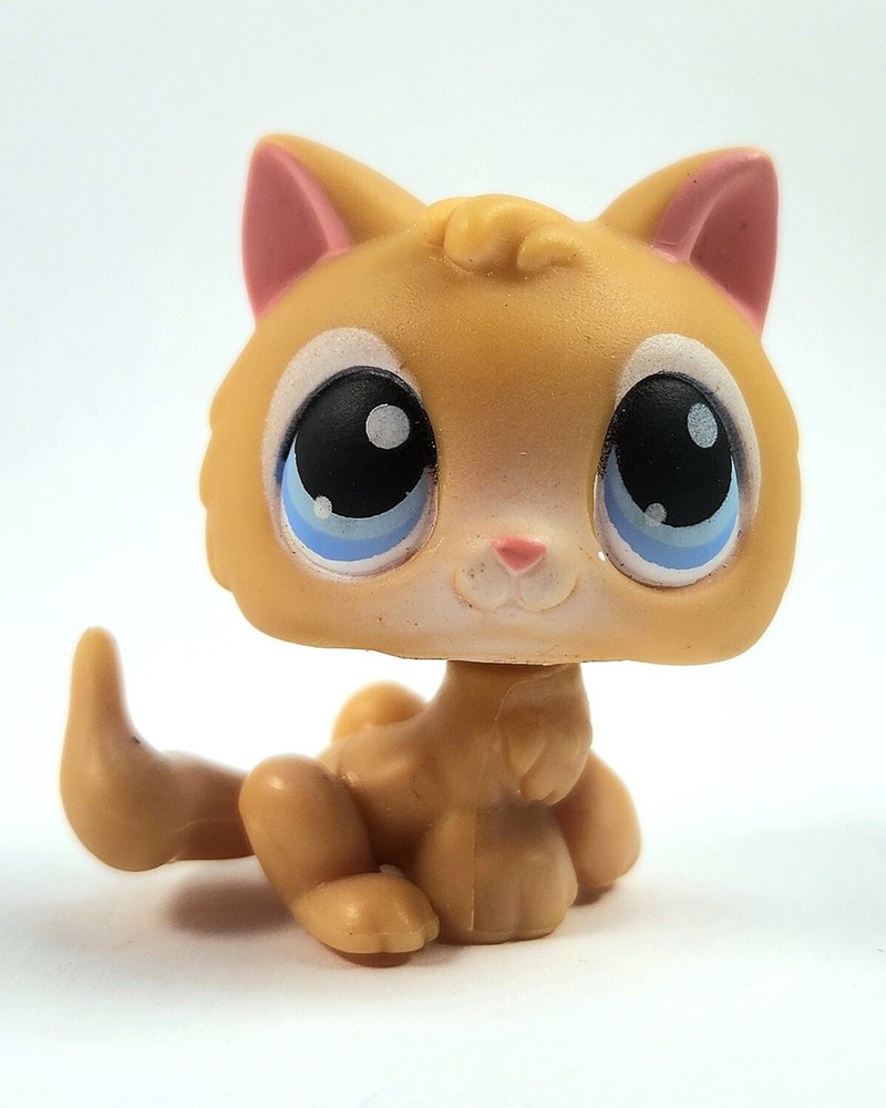 LPS #47 Cat Kitten - Orange - Blue Eyes - Authentic