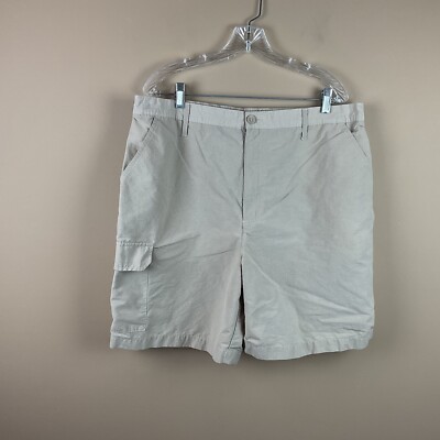 Chaps Cargo Shorts Men's 38 Khaki Cotton Nylon Ripstop