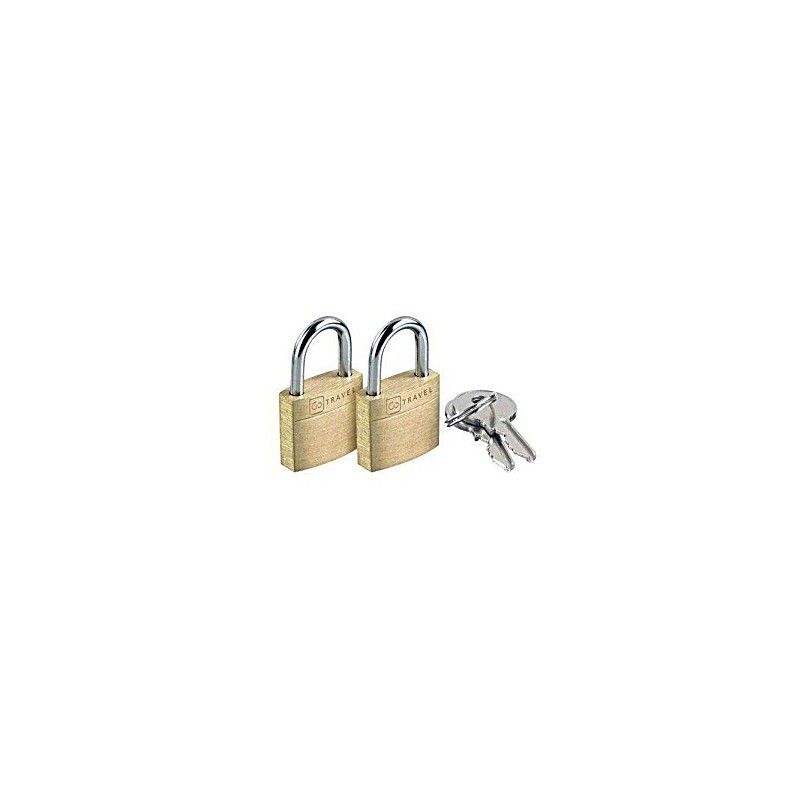 Cadenas Da Viaggio (X2) In Ottone 20Mm Brass Key Padlocks