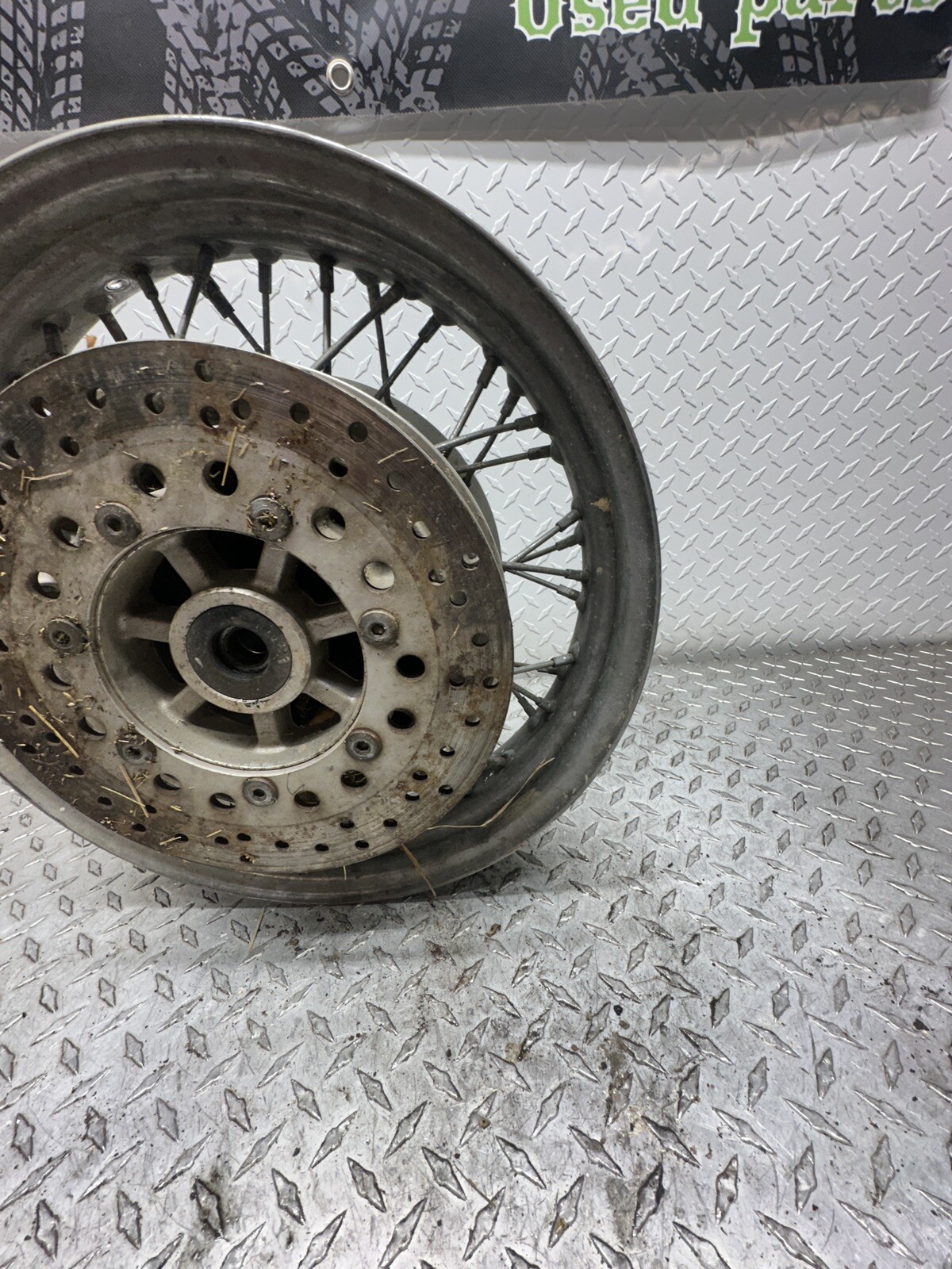 96-08 Kawasaki Vulcan Classic VN1500 rear wheel rim tire rotor 1WD-F6121-01-00