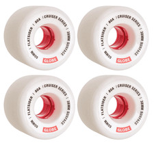 Globo Skateboard / Longboard / Cruiser Ruote Flatsider 60 mm 80 A Bianco/Rosso