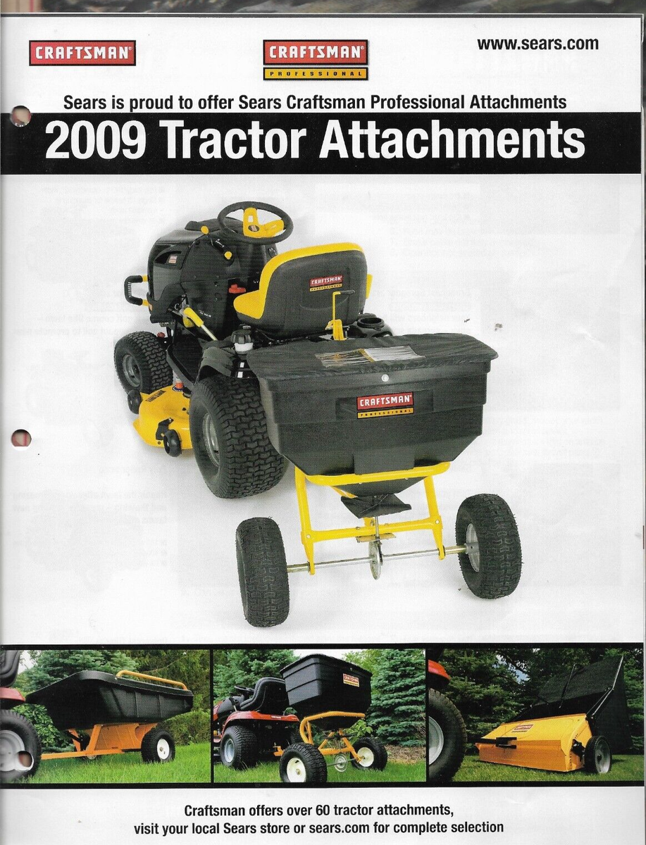 CRAFTSMAN SEARS 2009 TRACTOR ATTACHMENTS Lawn Mower Yard Sweeper