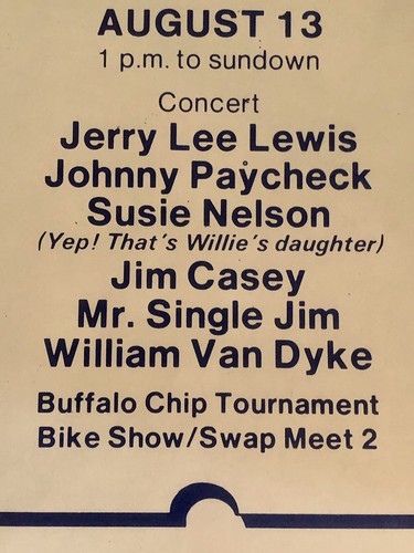 Vintage STURGIS 1982 1st Annual Buffalo Chip Picnic Harley Davidson POSTER #2 - Picture 3 of 3